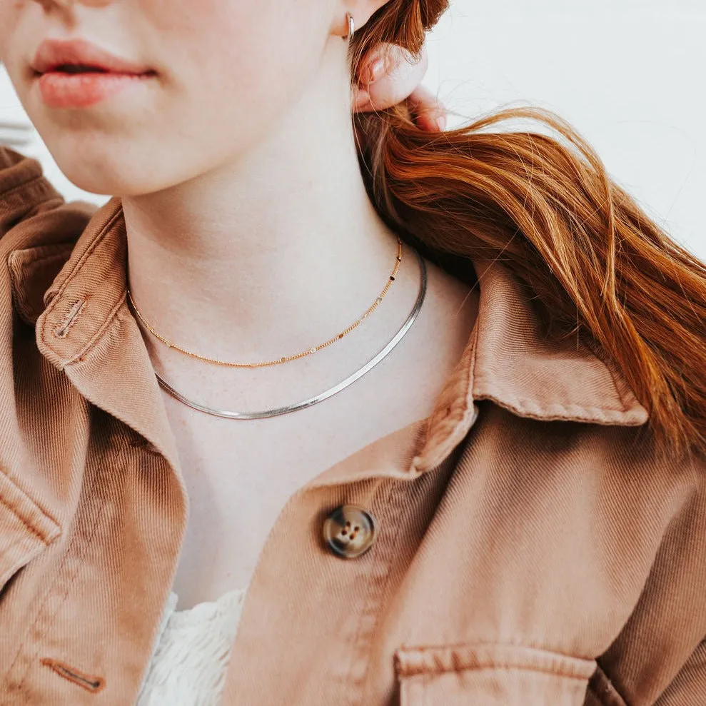 Jade Herringbone Necklace