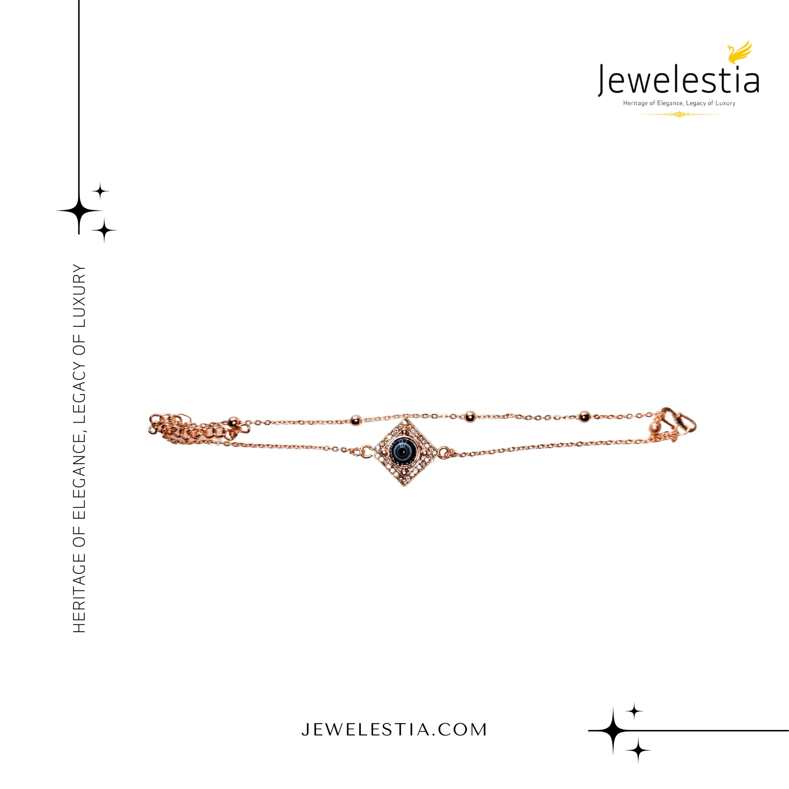 Jewelestia Evil Eye Charm Bracelet