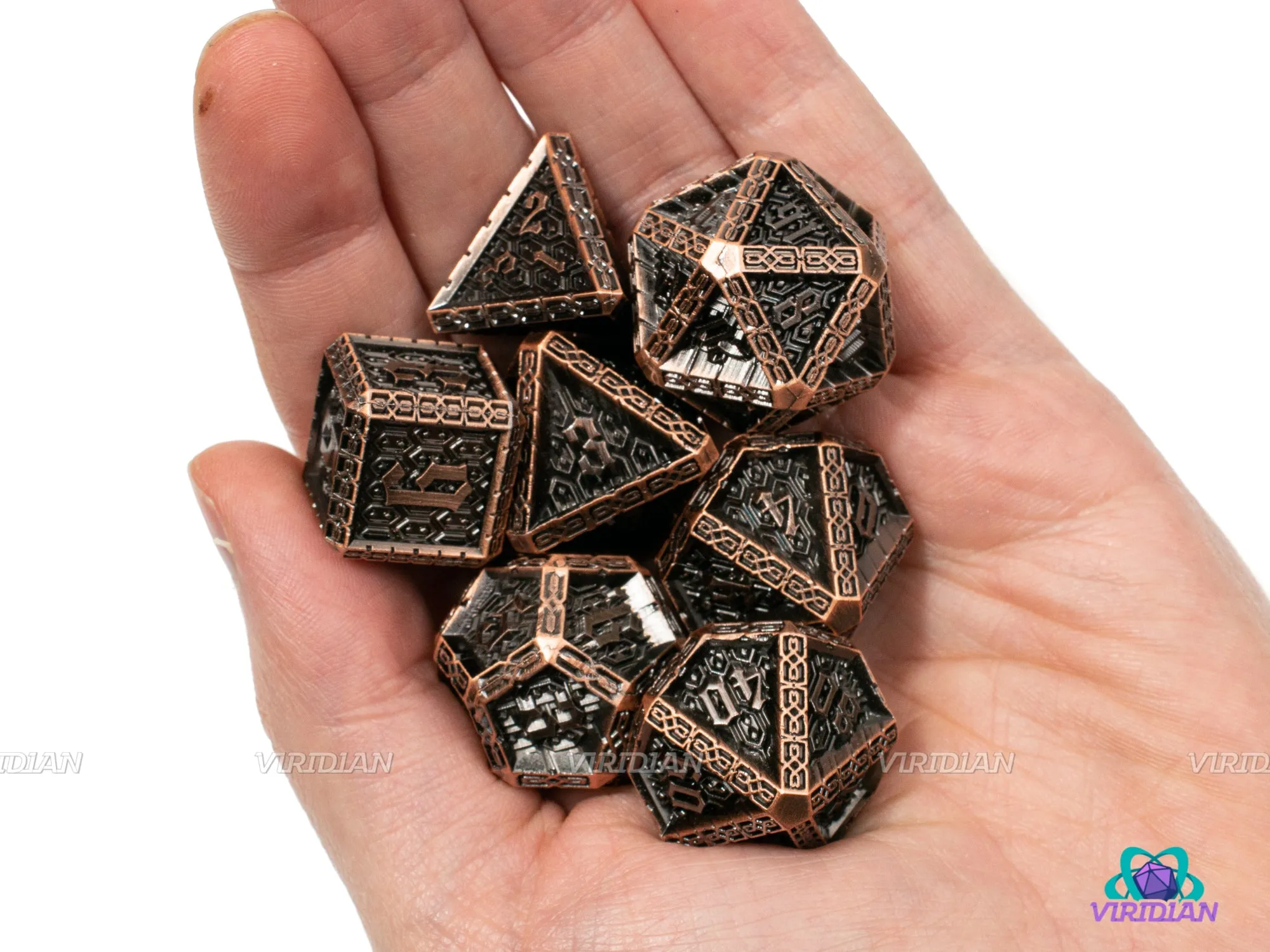 King's Watch | Copper Royal Guard Style | Metal Dice Set (7)