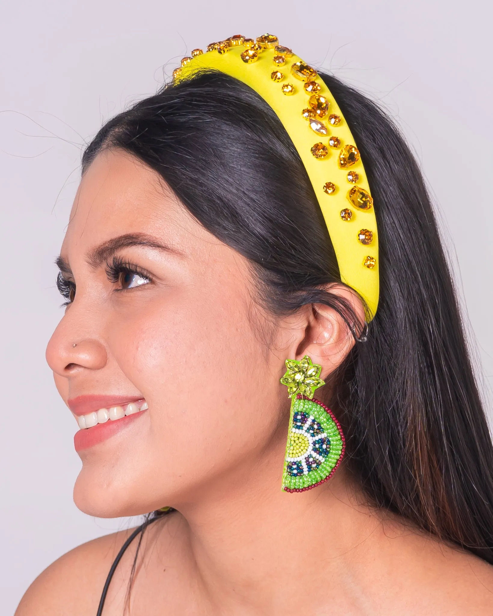 Kiwi Beaded Earrings