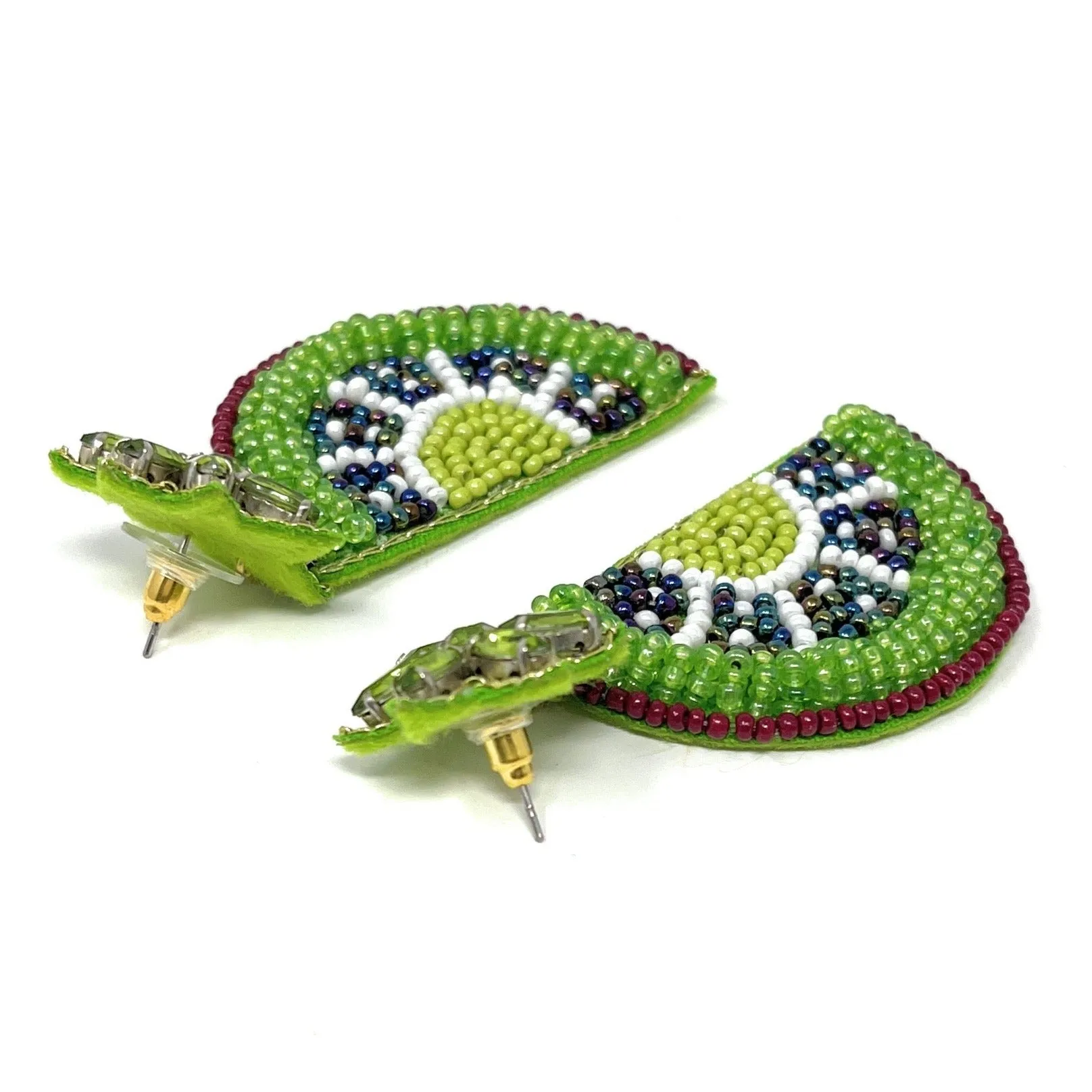 Kiwi Beaded Earrings