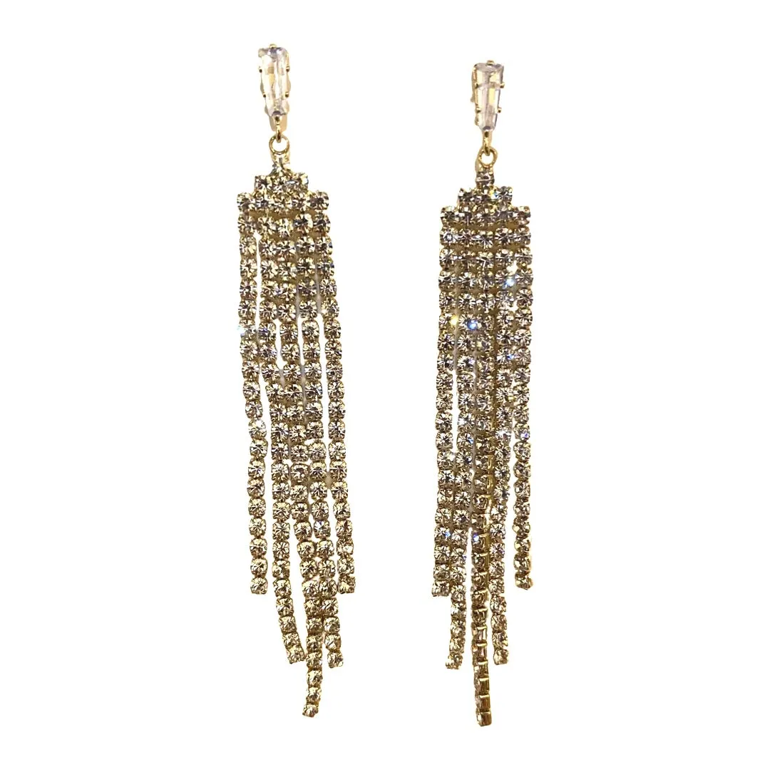 Krista Chandelier Baguette Earrings