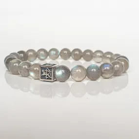 Labradorite AAA Silver Bracelet for Men - Vytis - "The Guardian"