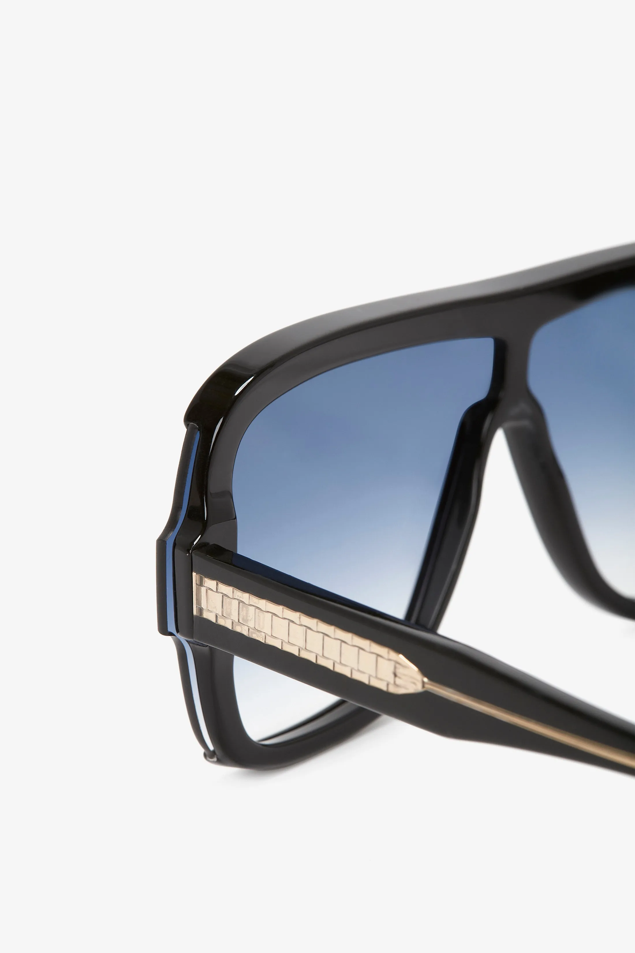 Layered Mask Sunglasses In Black Gradient