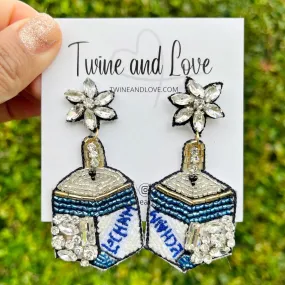 L'Chaim Beaded Jeweled Earrings