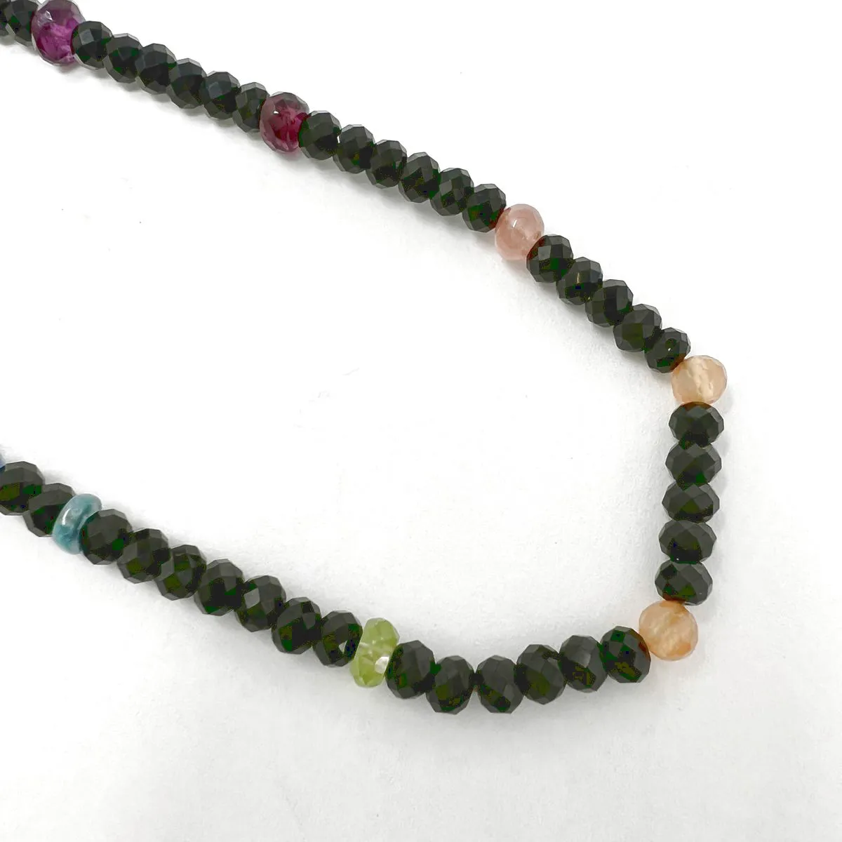 Lena Skadegard Black Spinel, Carnelian, Garnet and Tanzanite Necklace