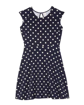 Lenoir Knit Printed Dress | Navy / White