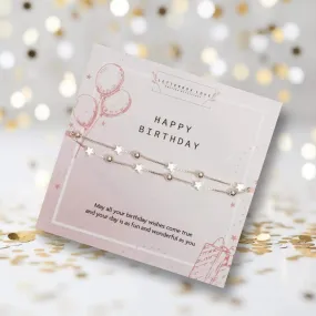 Letterbox Love Silver Stars Birthday Bracelet