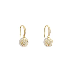 Light Luxury Flower Opal Earrings