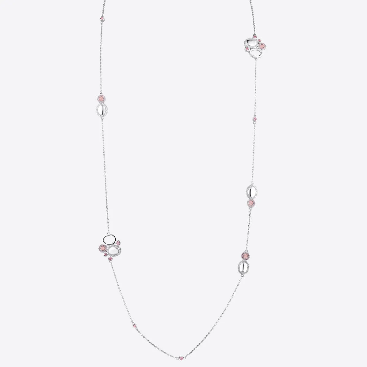 Long Necklace GALETS Rose SI