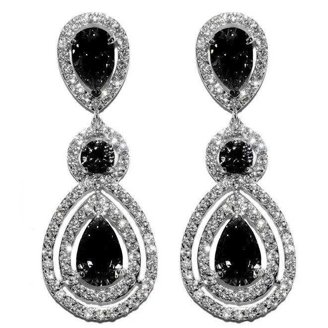 Louisa Black Chandelier Earrings