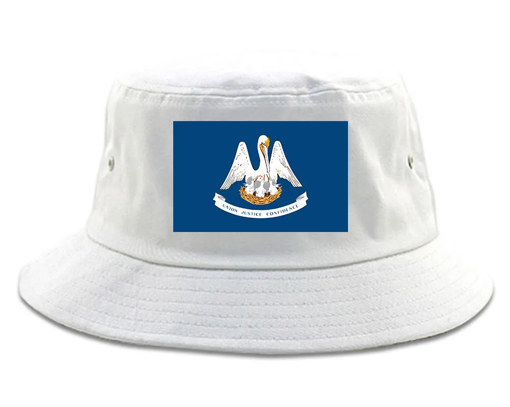 Louisiana State Flag LA Chest Mens Bucket Hat