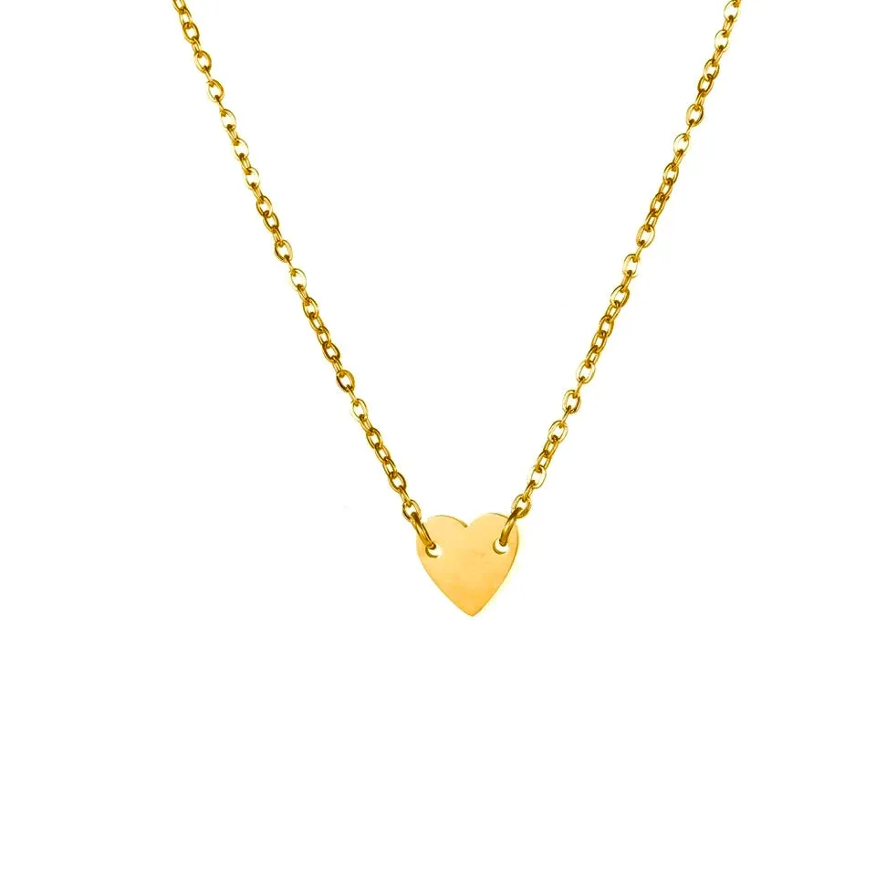 Lucy Gold Heart Necklace