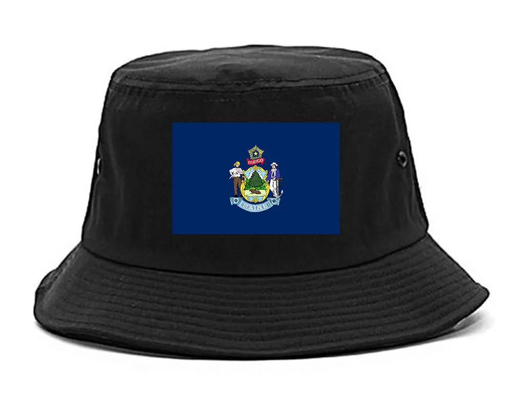 Maine State Flag ME Chest Mens Bucket Hat