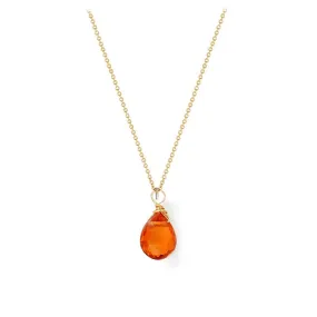 Mandarin Garnet Tear Drop