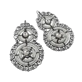 Maria Belen Sterling Silver Filigree Chandelier Earrings