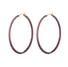 Medium Ruby Hoops