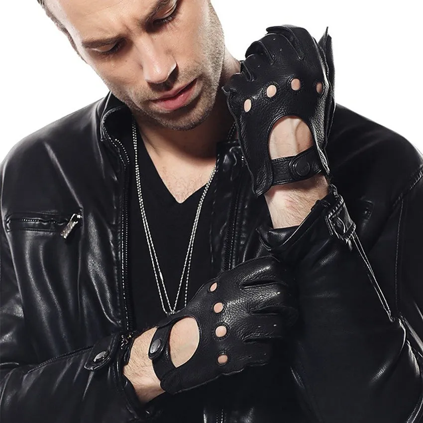 Men's Breathable Lambskin Driving Gloves