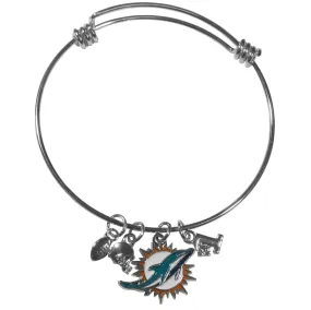 Miami Dolphins Charm Bangle Bracelet