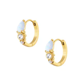 Mirabel Opal Hoop Earrings