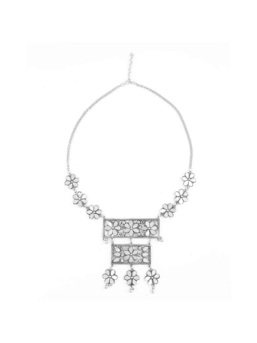 Mirror Rectangular Layered Necklace