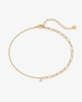 Mixed-Chain Charm Anklet