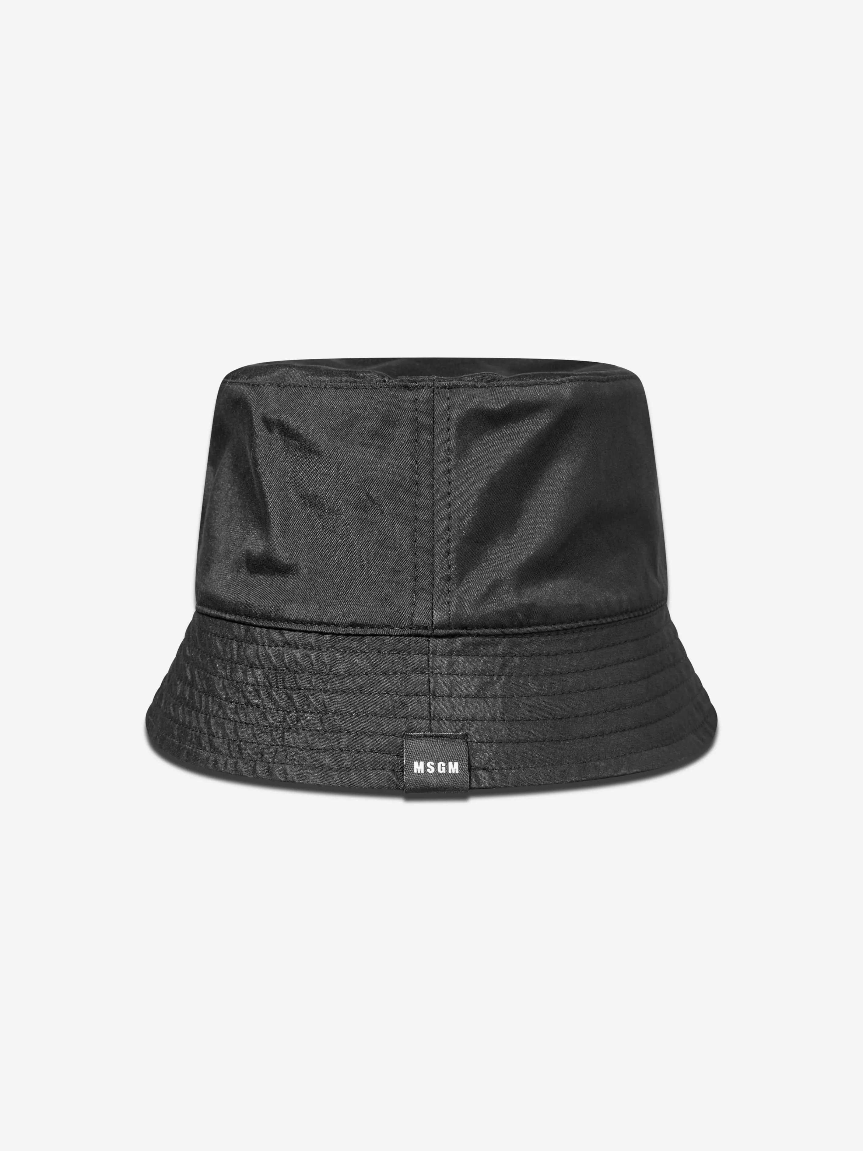 MSGM Kids Logo Bucket Hat in Black