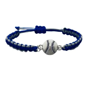 Multi Colored Softball Rope Bracelet - Pick Colors & Charms