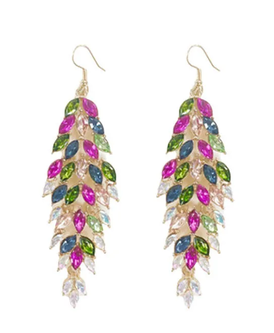 Multi Crystal Chandelier Earrings