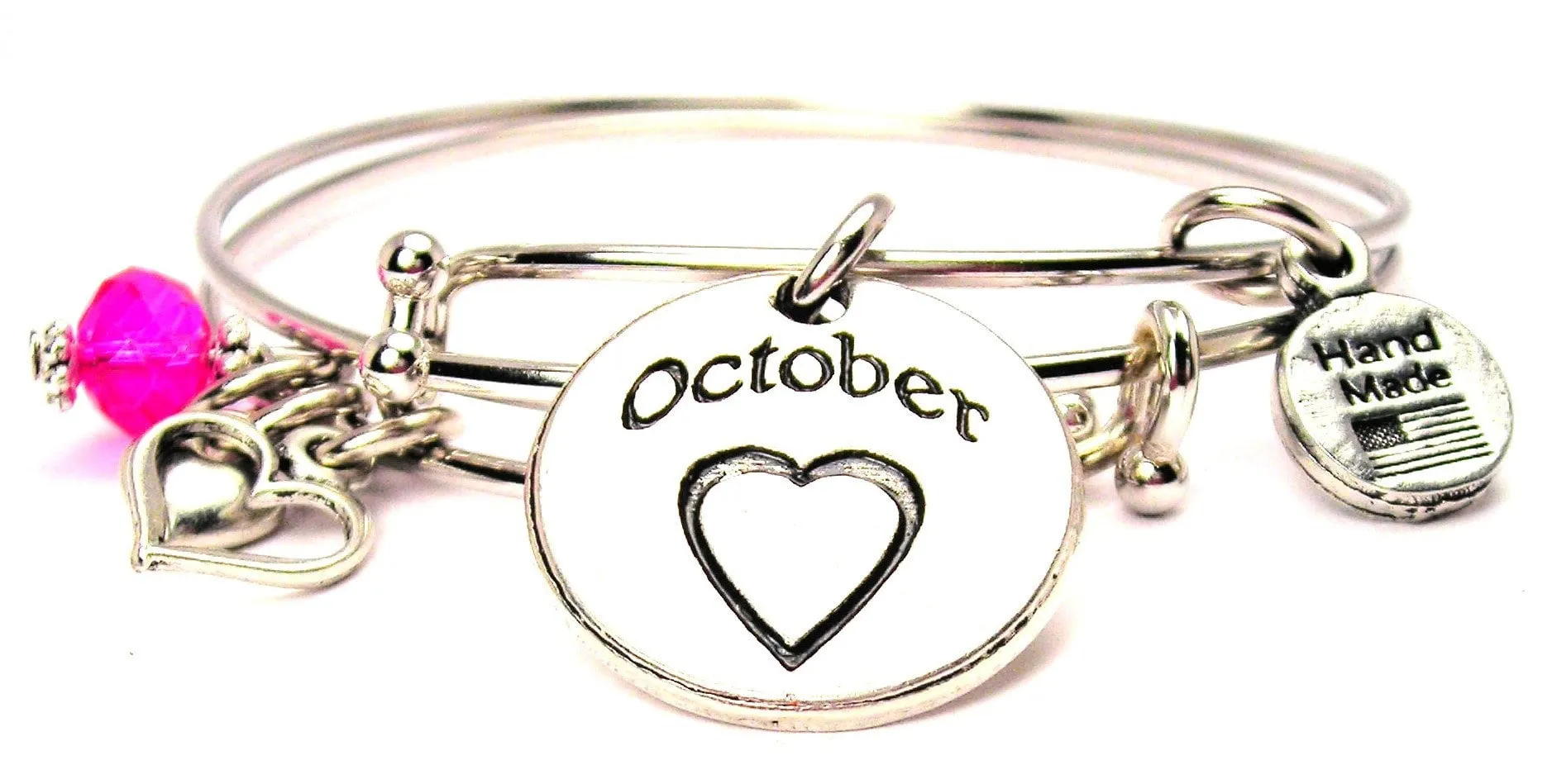 October Circle Expandable Bangle Bracelet Set