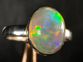 OPAL RING - Sterling Silver, Size 10 - Dainty Opal Ring, Opal Jewelry, Welo Opal, 51788