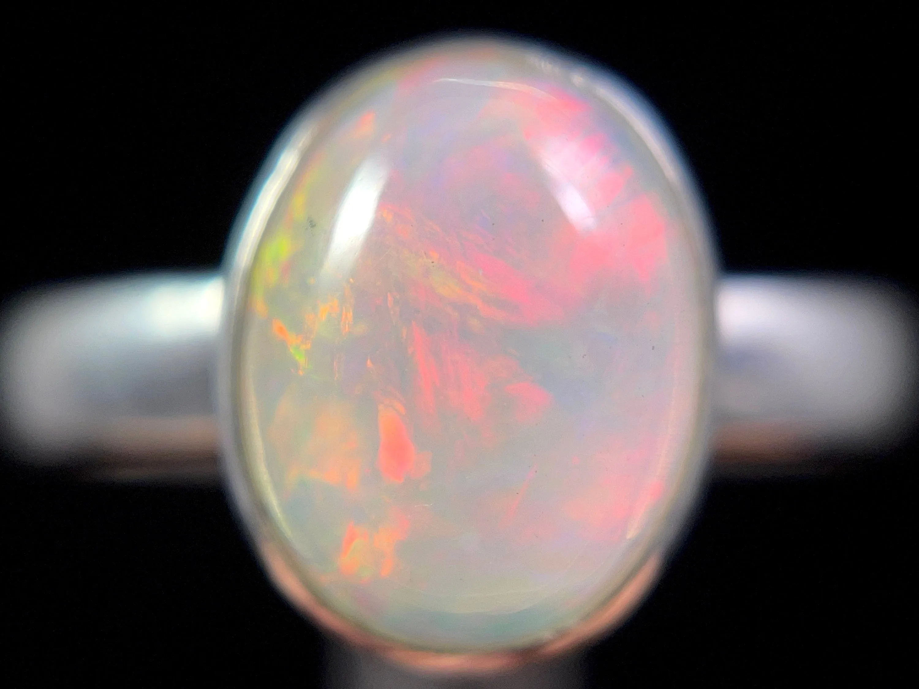 OPAL RING - Sterling Silver, Size 7.5 - Dainty Opal Ring, Opal Jewelry, Welo Opal, 49274