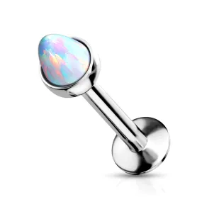 Opal Spike Internally Threaded Body Jewellery. Labret, Monroe, Tragus and Cartilage Earrings.