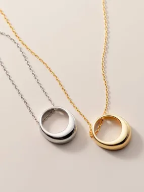 Open Circle Dome Brunch .925 Sterling Silver Necklace