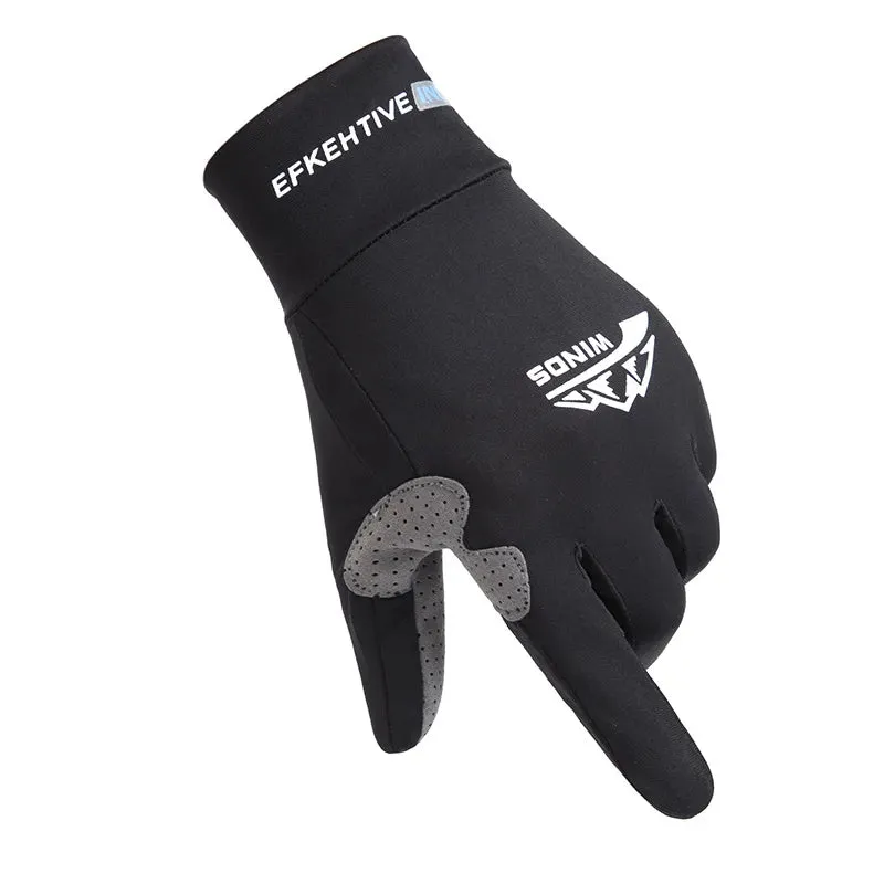 Outdoor Sports Cycling Gloves Man Summer Touchscreen Fishing Thin Ice Silk Breathable Running Fitness Driving Female Non-Slip