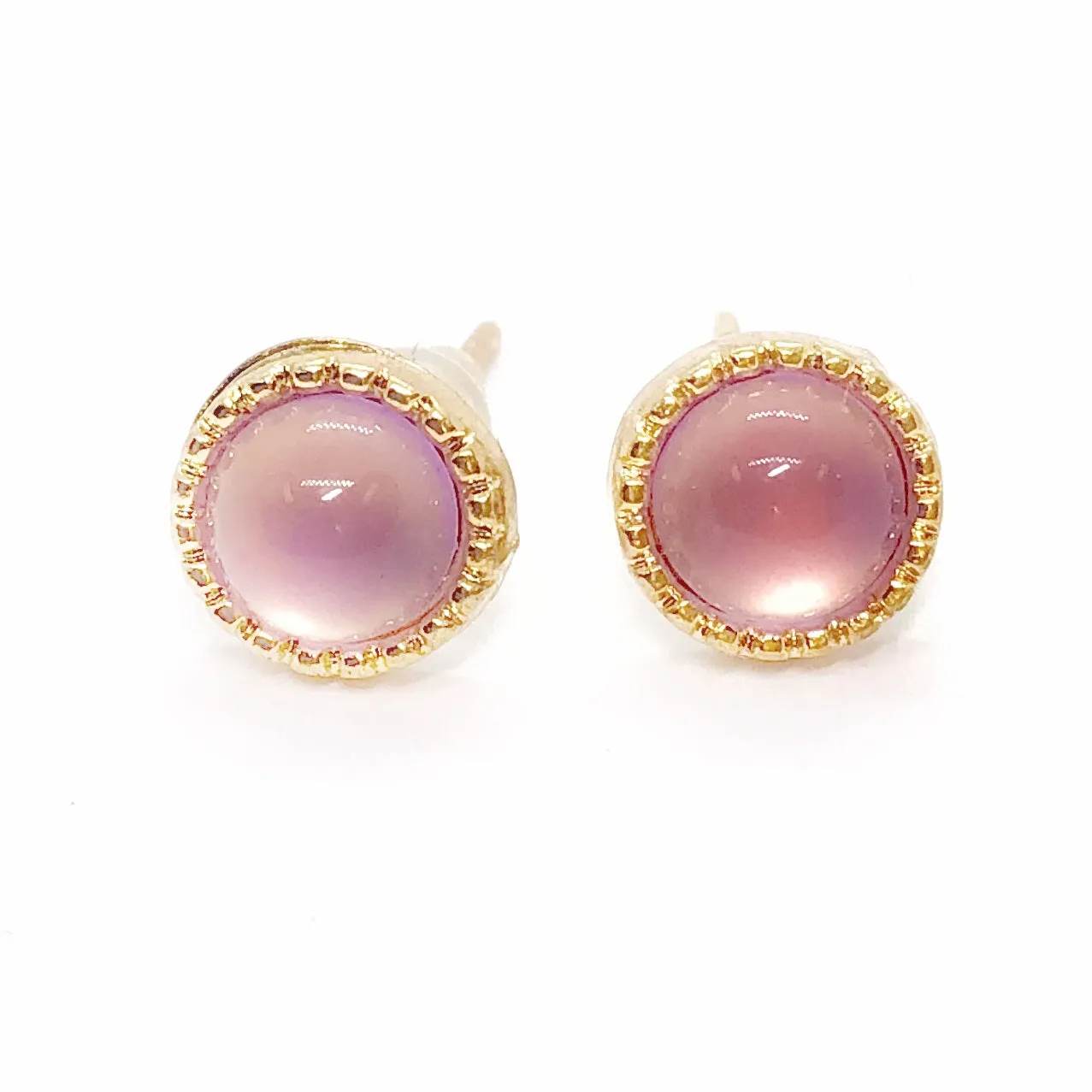 Pearlescence Small Button Stud Earrings