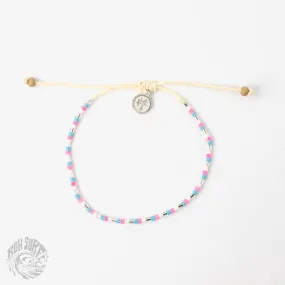 Pineapple Island -  Alila Dainty Beaded Anklet, Beach Anklet by Koh Surf: Pink & Purple