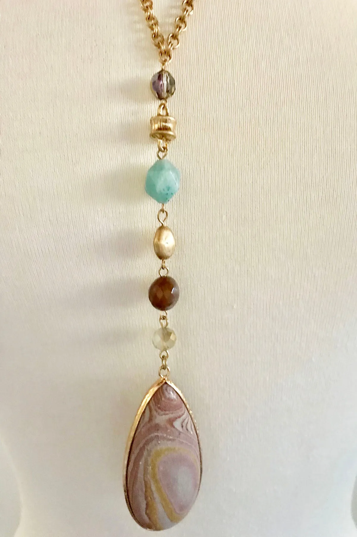 Pink Agate Necklace