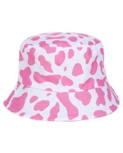 Pink Cow Print Bucket Hat