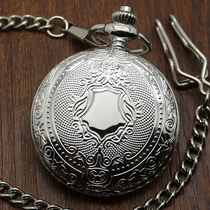 Pocket Watch Necklace Pendant Chain Unisex Gifts Clock cep saati