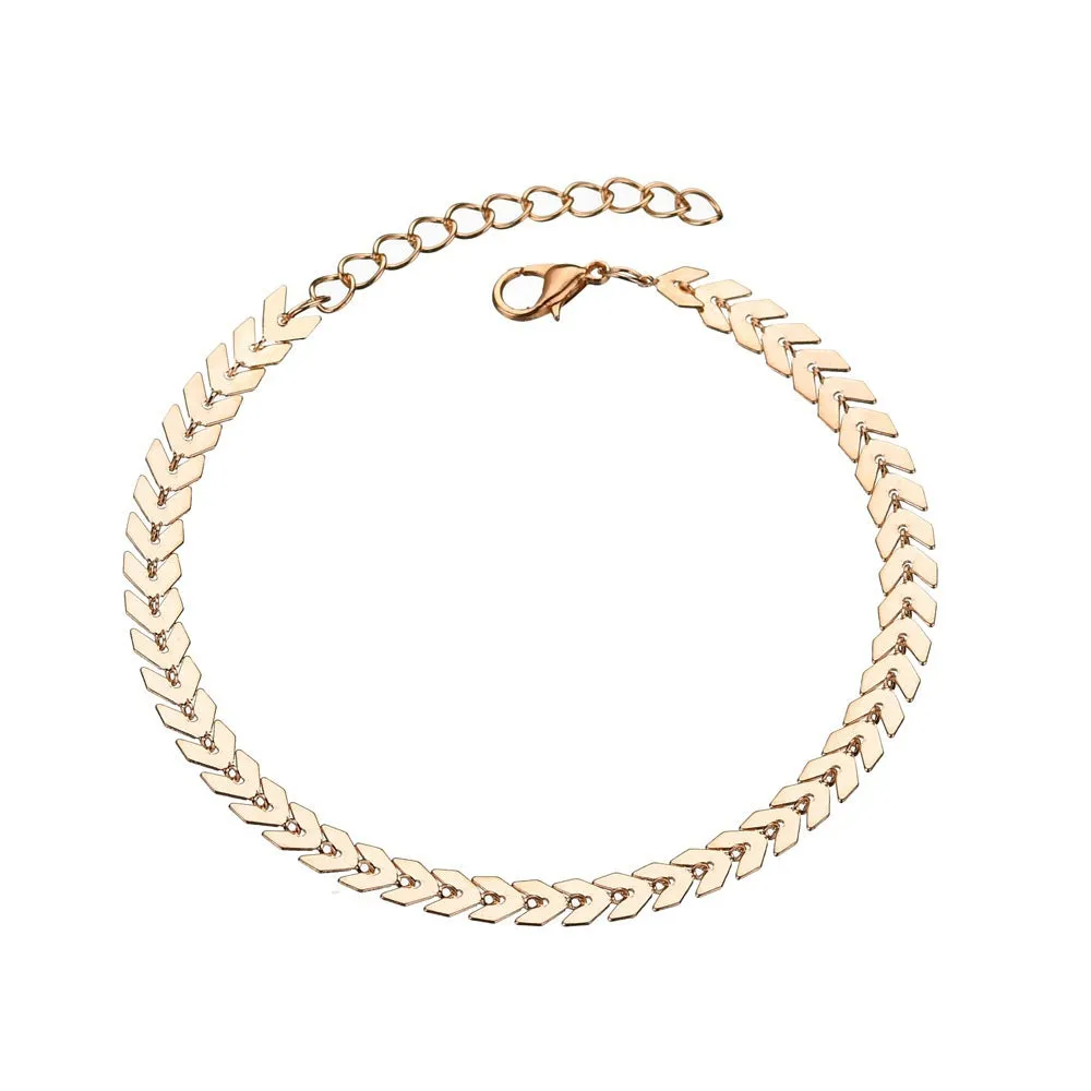 Punk Metal Chain Summer Beach Anklet Women