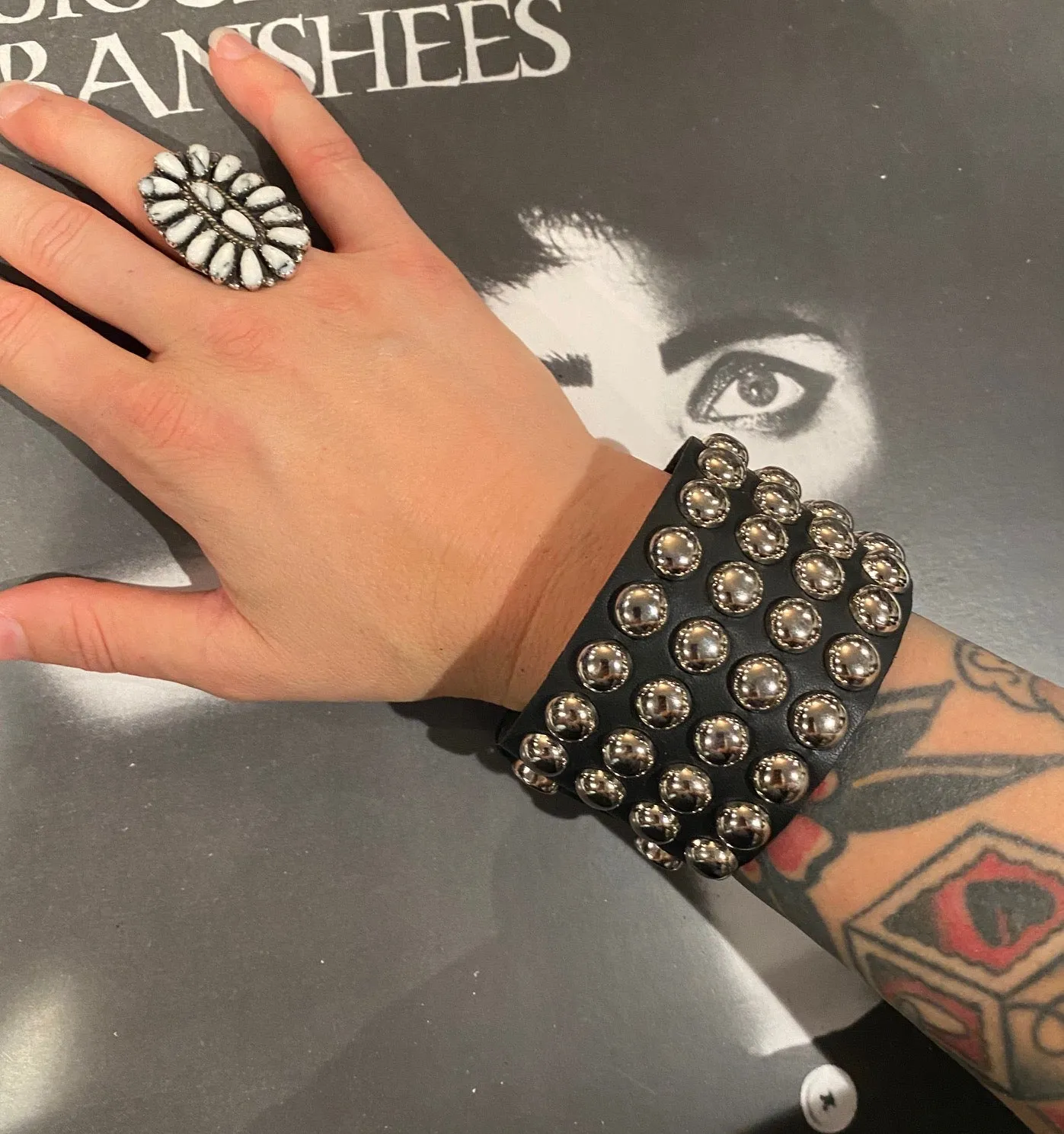 Quad Round Stud Wristband