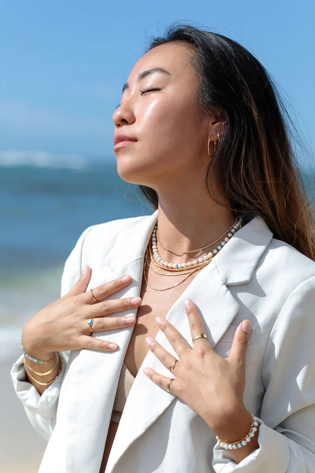 Rainbow Opal and Pearl Necklace - Makalani