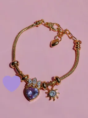 Rapunzel Charm Bracelet, Princess Charm Bracelet