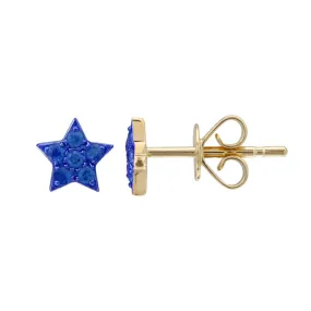 Rhodium Star Earrings