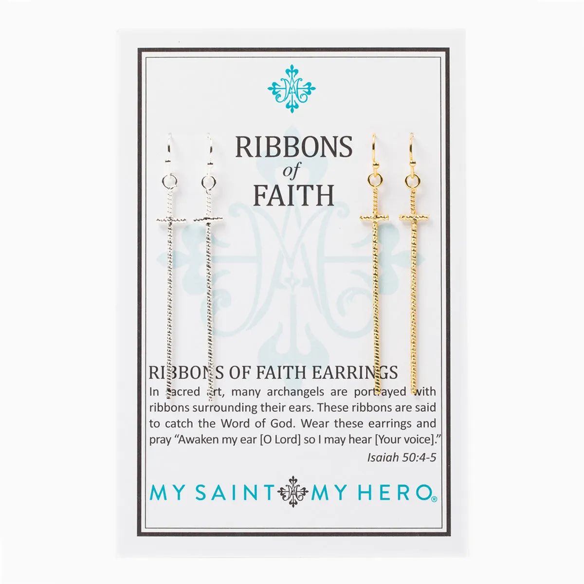 Ribbons of Faith Earring Set