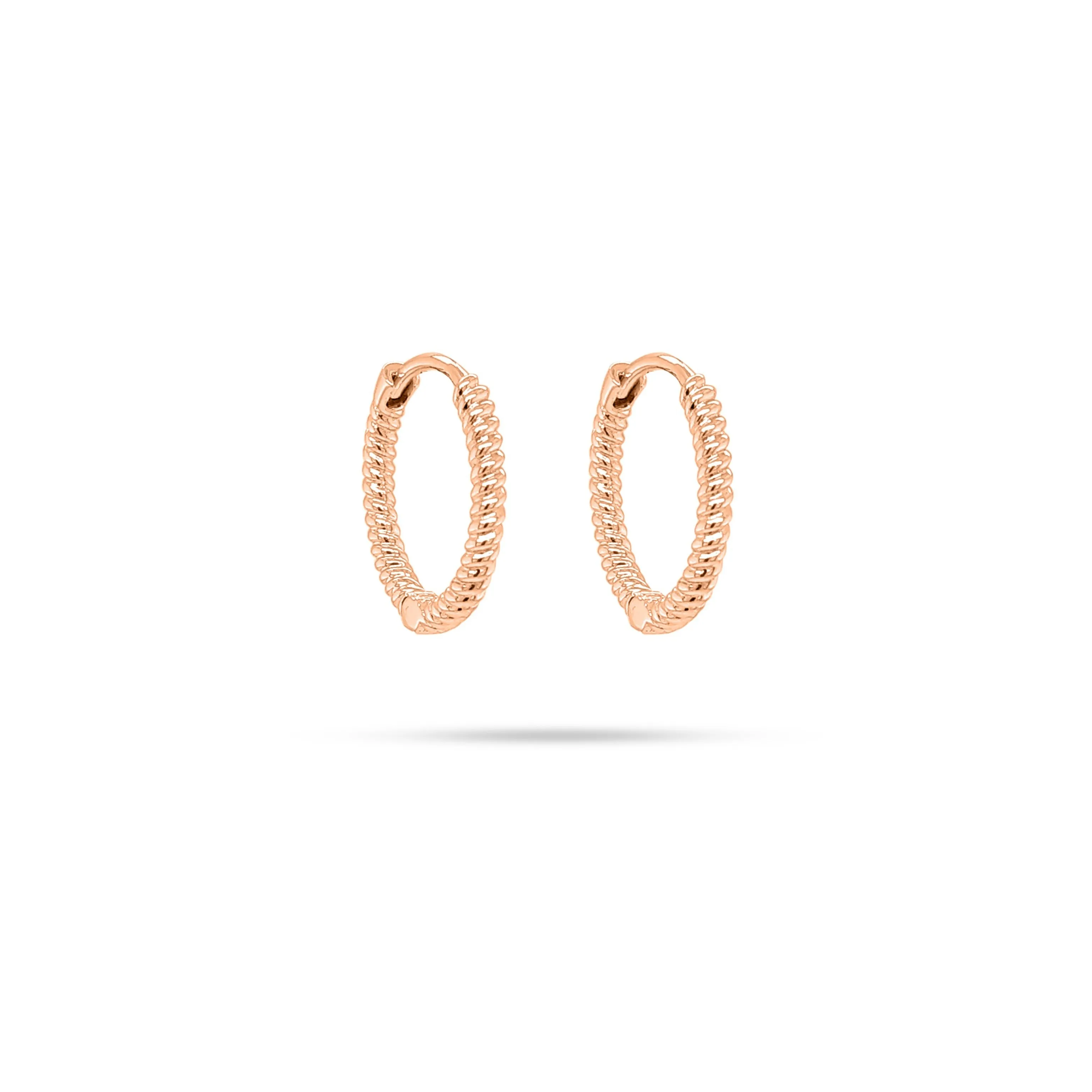 Rope Huggie Gold Earrings