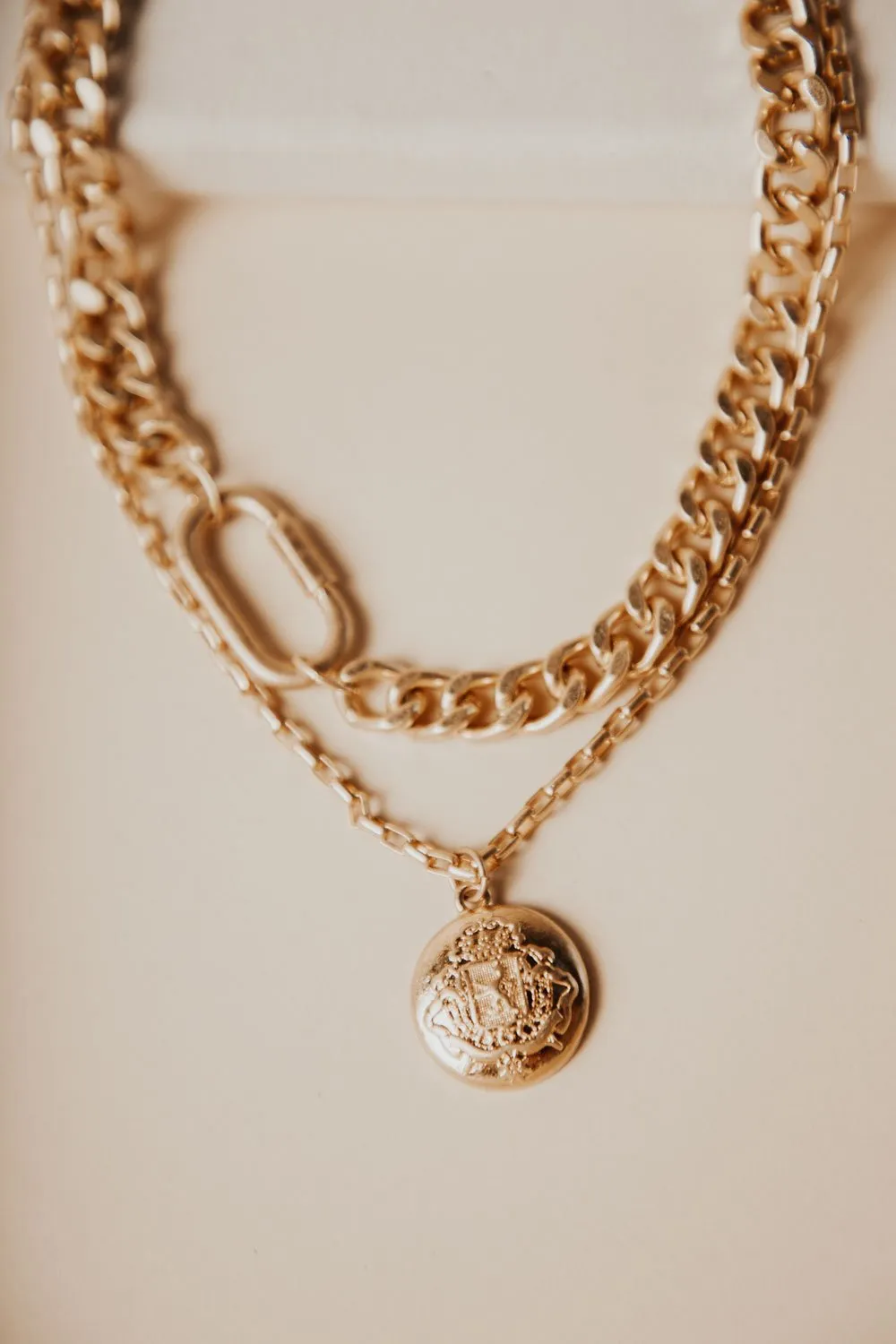 Royal Crest Layered Necklace