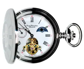 Royal Observatory Greenwich Moondial Half Hunter Pocket Watch