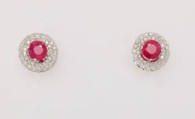 Ruby & Diamond Earrings